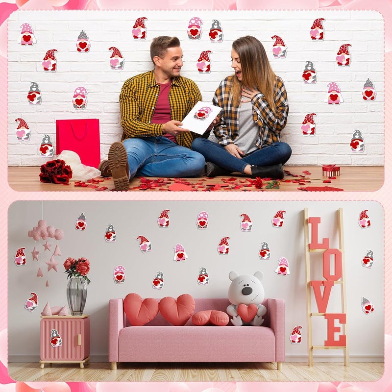 Zonon 90 Pcs Gnome Heart Cutouts Classroom Bulletin Board Decoration for Office Classroom Party Bulletin Board Wall Chalkboard Home Decor - Image 4